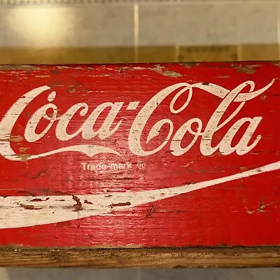 Vintage Coca-Cola Wooden Coke Soda Pop Crate Carrier Box Red • $35