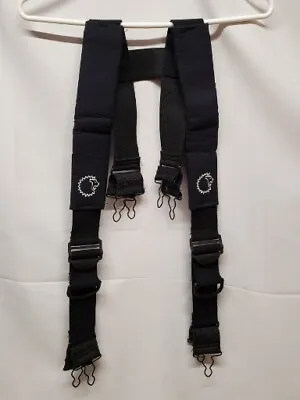 $49.99 • Buy Firefighter Padded Suspenders Black Parachute Style Turnout Gear Lion Apparel