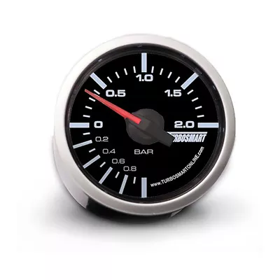 TURBOSMART TURBO BOOST GAUGE 0-2 BAR 52MM UNIVERSAL For EVO STI MPS XR6 • $69.99