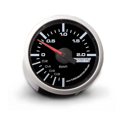 TURBOSMART TURBO BOOST GAUGE 0-2 BAR 52MM UNIVERSAL For EVO WRX STI MPS XR6 • $69.99