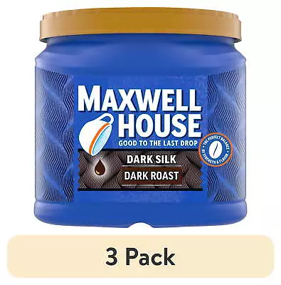 Maxwell House Dark Silk Dark Roast Ground Coffee 24.5 Oz Canister  Silk Coffee • $23.99