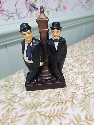 Old Laurel And Hardy Figurines..leaning On A Lamp Post • £5