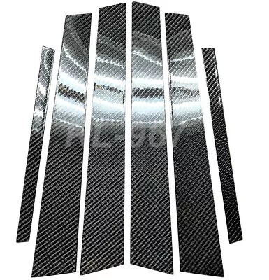 Real Carbon Fiber Pillar Panel Cover 6P Fits 94-00 W202 C43 C36 C230 C280 • $142