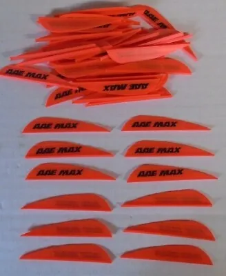 100 AAE Max Stealth 2.7  FIRE ORANGE Vanes Arizona Archery Equip Arrow Fletching • $15.99