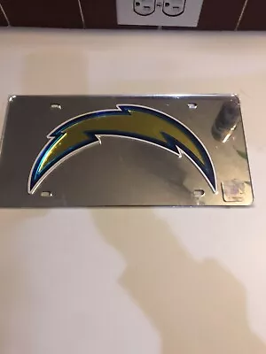 Los Angeles Chargers Laser Cut Tag License Plate Mirrored Inlaid Acrylic... • $20