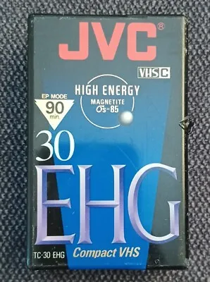 JVC VHS-C Compact 90 Minute Video Cassette Tape TC 30 EHG High Energy New Sealed • $7