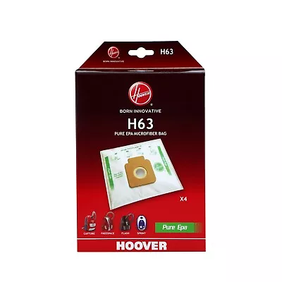 GENUINE 4x Hoover Sprint Freespace H63 Vacuum Cleaner Cloth Dust Bags • £11.99