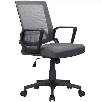 Mid-Back Mesh Adjustable Ergonomic Computer Chair Gray • $35.99