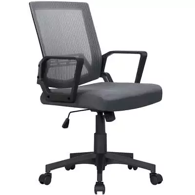 New Mid-Back Mesh Adjustable Ergonomic Computer Chair Gray • $38.01