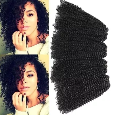 200G/4Bundles Malaysian Virgin Kinky Curly 100% Human Hair Extensions Weave Weft • $65.54