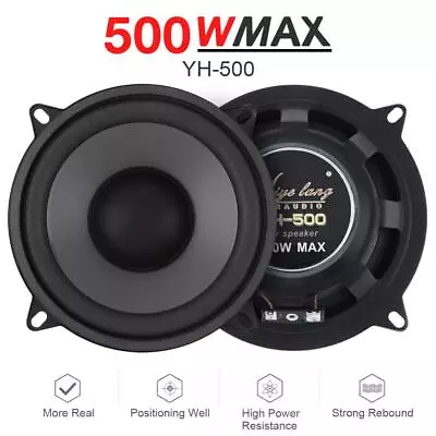 2Pcs 5 Inch Car Audio Coaxial Speakers 2 Way 500W Music Stereo Hifi Loudspeaker • $42.32
