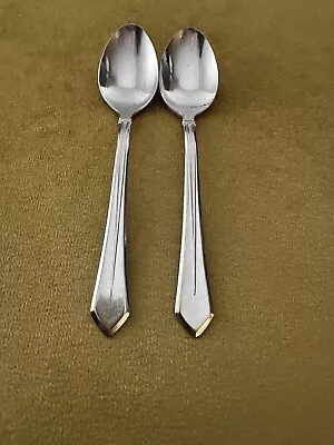 Set Of 2 Mikasa PINNACLE Teaspoons  18/8 Stainless Gerald Patrick • $38.75