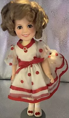 VINTAGE IDEAL 12  Vinyl  SHIRLEY TEMPLE DOLL ST-12 - GUC With Stand • $12.99