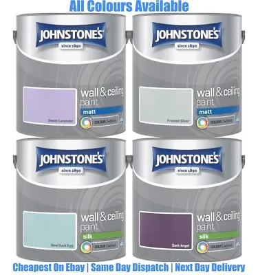 £15.89 • Buy Johnstones Wall Ceiling Matt Silk Emulsion Paint 2.5l -All Colours | New 2022 Ra