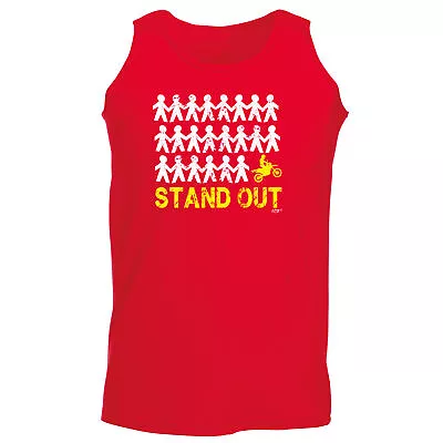 Stand Out Dirtbike Funny Gift Novelty Tank Top Vest Singlet Gifts • $23.59