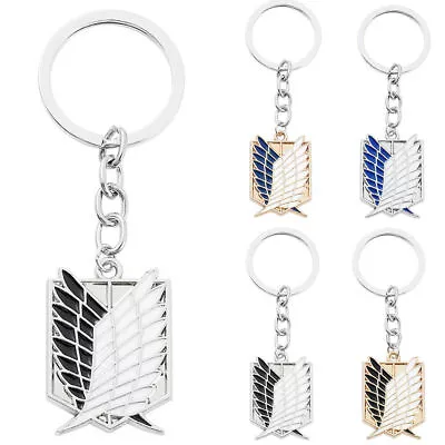 Attack On Titan Theme Survey Corps Keychain Wings Of Freedom Pendant Keyring / • $10.06