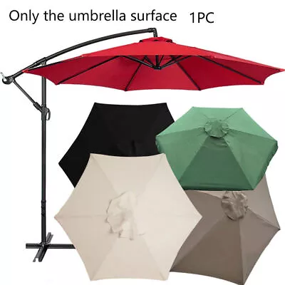 Replacement Fabric 2.5m 2.7m 3m Garden Patio Parasol Canopy Cover 6 Arm Or 8 Arm • £16.79