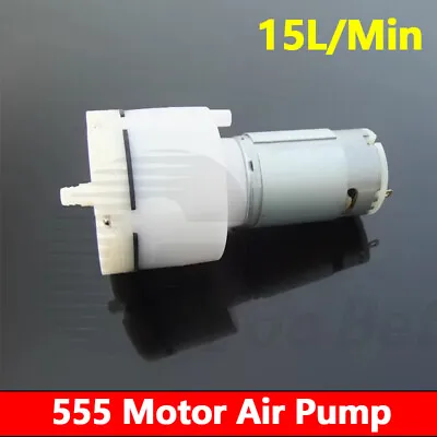 Mini 555 Motor Aquarium Air Pump DC 12V Fish Tank Vacuum Air Oxygen Pump 15L/Min • $3.18