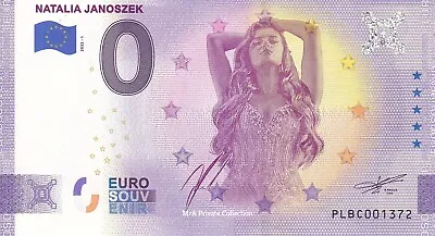 £12.09 • Buy 0 Euro Bill POLIA - NATALIA JANOSZEK Model Singer PLBC-2022-1 Rare!