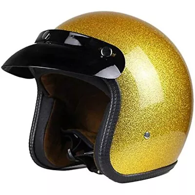 Motorcycle Helmet 3/4 Open Face Helmet Shining Helmets Street Bike DOT • $57.99