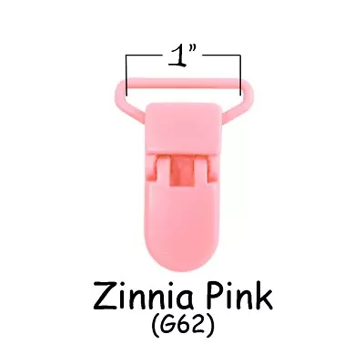 KAM Plastic Pacifier Suspender Toy Holder Mitten Alligators Clips - Zinnia Pink • $8.90