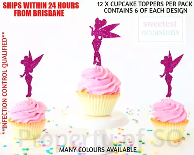 TINK TINKERBELL Cupcake Toppers X 12 Per Pack • $11.99