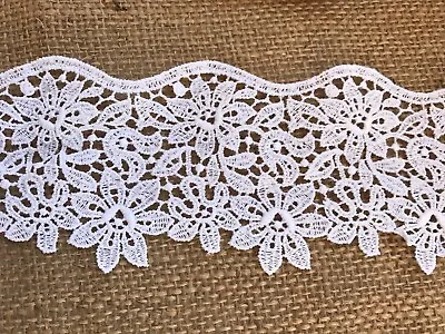 Laces Galore  White Guipure 3 /8 Cm Lace Trim  Lace  Bridal Wedding Craft Trim  • £3.35