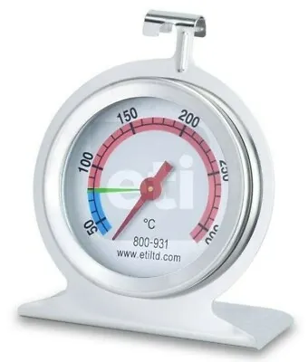 £9.95 • Buy Eti Oven Thermometer Stainless Steel 50mm Dial Temperature Gauge