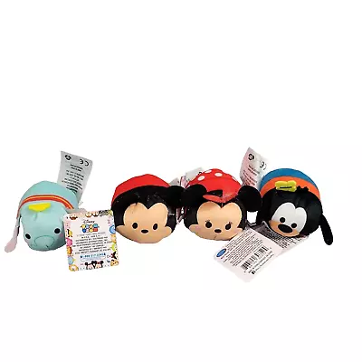 CLASSIC Disney TSUM TSUM- Mickey Minnie Goofy Dumbo- 3  Mini Plush LOT  NWTS  • $12.95