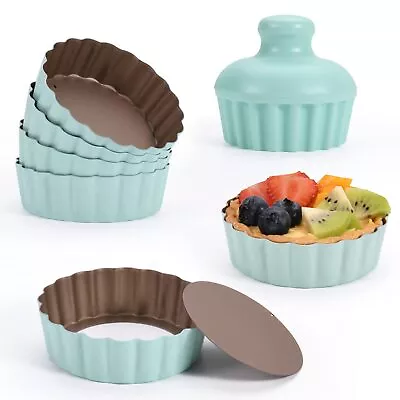 Mini Round Tart Pan With Removable Bottom Nonstick Mini Pie Pans For Baking... • $33.22