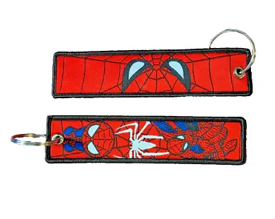 Spiderman Key Tag Marvel Comics Spiderverse Embroidered Keychain 1.25x5  • $8