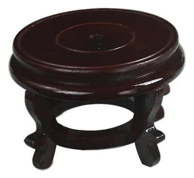 6  Wooden Rosewood Fishbowl Display Vase Stand Plant Pot Display Stand • $24.68