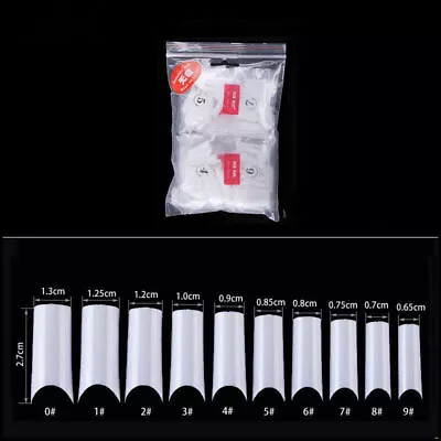 500Pcs French White False Acrylic Professional UV Gel Half Nail Art Tips Tools • $4.85