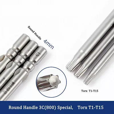 Torx Spanner Solid T1-T15， Round Shank 4mm Magnetic Torx Screwdriver Bits S2 Bit • $4.10