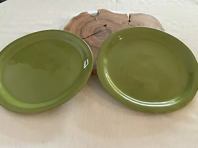 VIETRI Cucina Fresca Sage Green 10.5” Dinner Plates Set Of 2 Stefano Roselli • $72