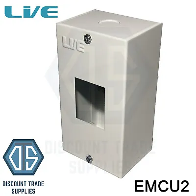 Live 2 Module Empty Metal Enclosure With DIN Rail MCB RCD Contactor Housing • £10.99