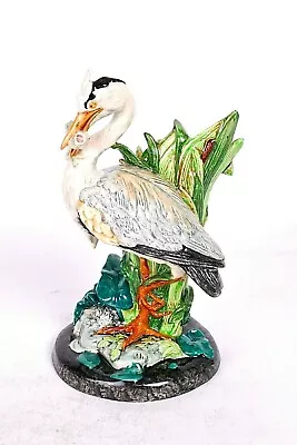 Minton In Miniatures Heron Figure Majolica Limited Edition! Made In England • $367