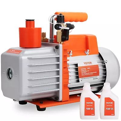 $137.99 • Buy VEVOR 7 CFM Vacuum Pump Air Conditioning Vacuum Pump 2 Stage Rotary Vane HVAC