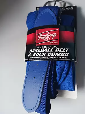 Rawlings Baseball Softball Belt & Socks Combo Small Royal Kids 3Y-5Y Womens 4-6 • $15