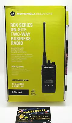 2023 Motorola RDU4160d RDX Series On-Site 2-Way Business Radio 16ch UHF - NEW! • $299.98