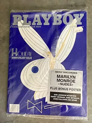 JANUARY 1987 PLAYBOY Marilyn Monroe Nude Poster Don Johnson Sealed Holiday Issue • $30