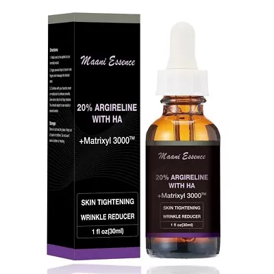 Matrixyl 3000 20% Argireline Vitamin C Hyaluronic Acid Peptide Wrinkle SERUM - • $17.99