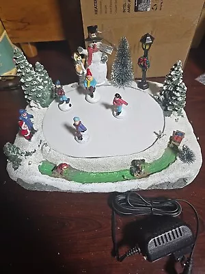 Top Treasures Christmas Skating Pond Animated Lighted Musical Snow Village • $60