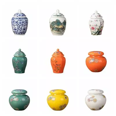 Colorful Tea Jar Ceramic Coffee Storage Organizer  Home Decoration • $24.49