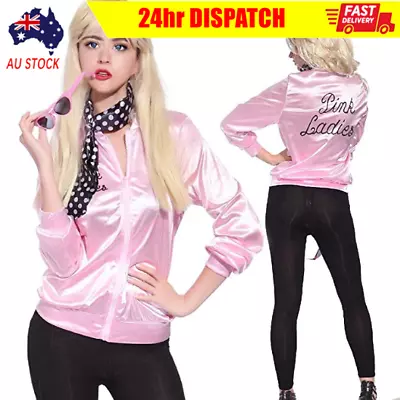 $24.95 • Buy Pink Ladies Jacket Costume 50's 1950's Fancy Dress Halloween Party Costumes AUS