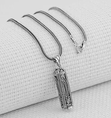 £48.44 • Buy Turkish 925K Silver Hz. Ali Sword Zulfiqar Stash Vial Pendant Necklace # 44