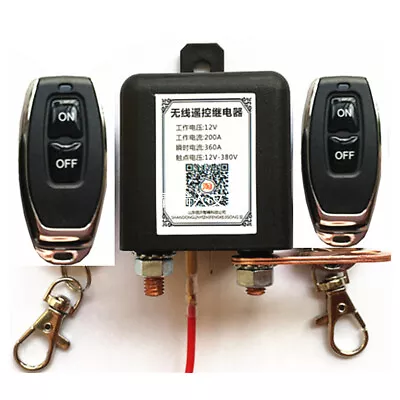 Wireless Car Master Battery Disconnect Switch Isolator Dual Remote Control 12V  • $36.80