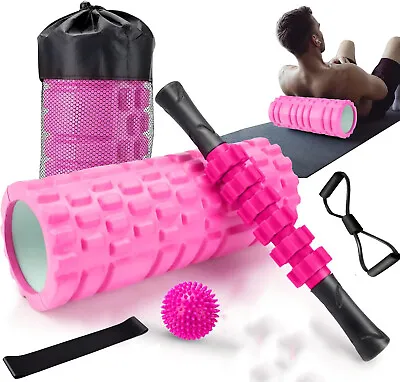 Yoga Massage Roller Foam Roller Ball Spiky Muscle Relief Training Exercise Sets • $11.90