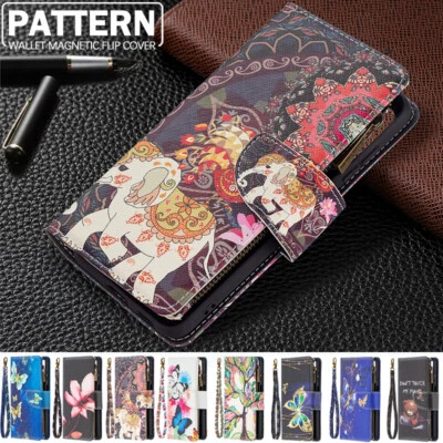 For OPPO A53S A94 A74 A54 A15 A72 A9 Find X5 X2 Case Leather Wallet Zipper Cover • $17.99