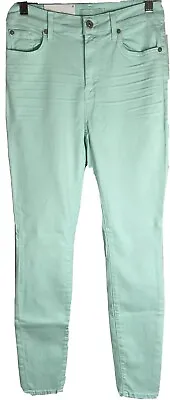 7 For All Mankind Women's Jeans 27 High Waist Ankle Skinny Color Mint  • $84.98
